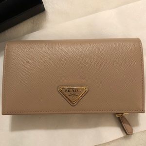 Prada Saffiano Triangolo Wallet